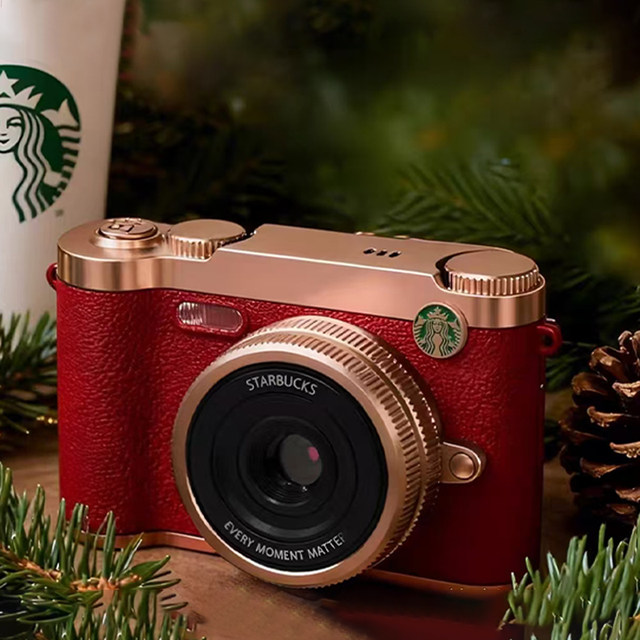 Starbuck digital camera mirror light melting gold retro style Lomography co-branded polaroid automatic metering