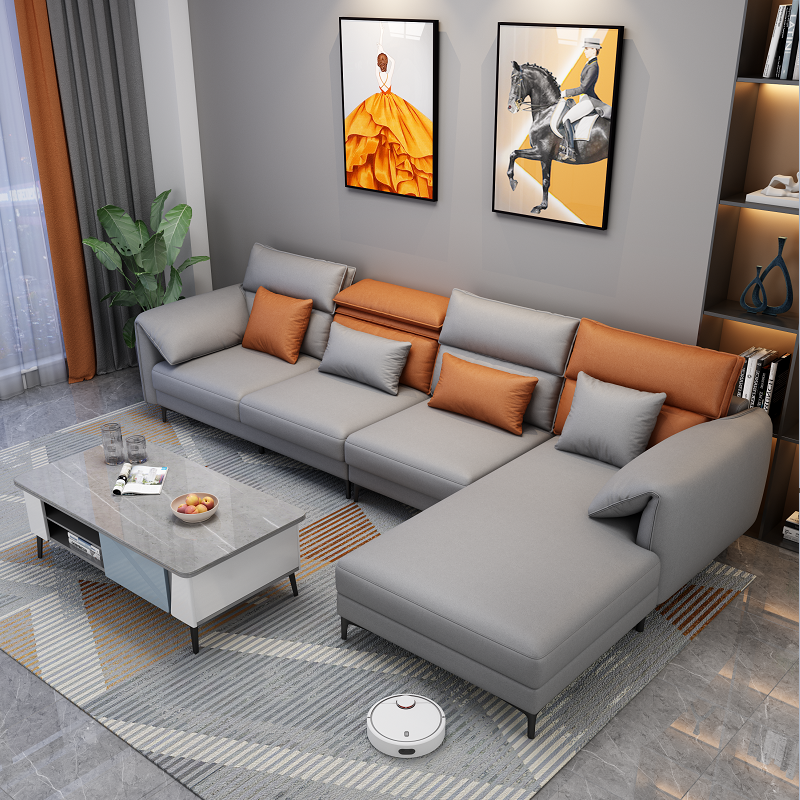 布艺沙发可拆洗北欧简约现代轻奢科技布沙发客厅35米小户型沙发