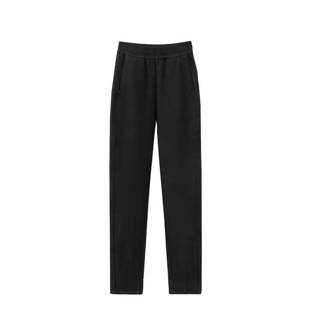 Shechi Harem Casual Pants 2024 Winter New Women's Commuting Simple Elastic High Waist Plus Velvet Slim Nine-Point Pants