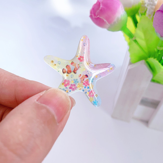 Crystal three-dimensional sticker marine life small fish shell dolphin whale hand account album decoration children's handmade rewards