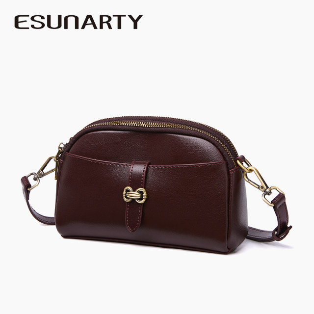 Brand first layer cowhide mother bag 2025 new fashionable versatile mobile phone bag genuine leather one-shoulder crossbody women's bag

