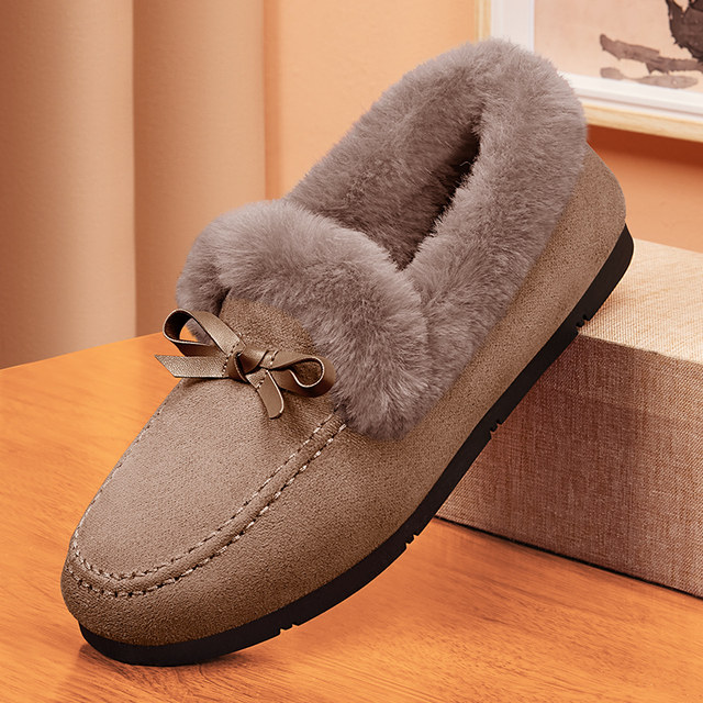 Mao Mao Shoes Women's Autumn and Winter Casual Soft -bottom Soft -bottoming Old Beijing Foot Shoes and Velvet Moms Piece Warm Soya Fasculty
