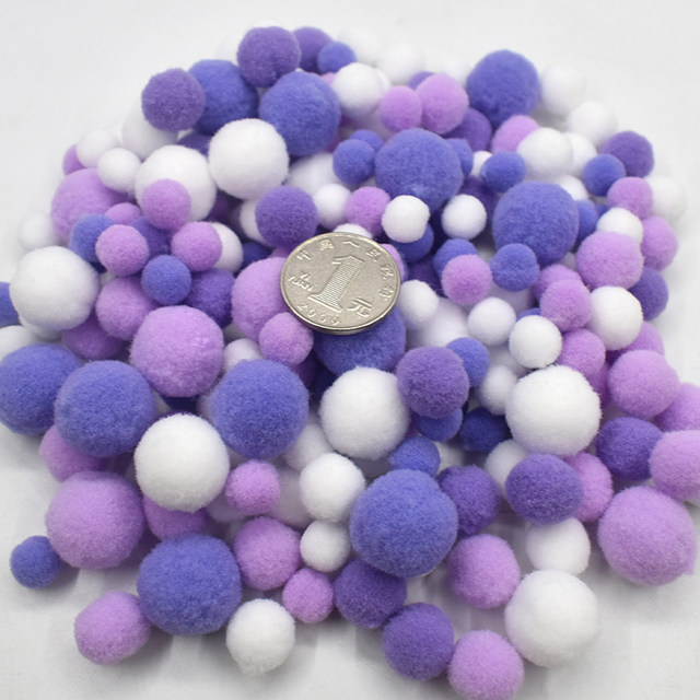 Mixed color wool ball wool ball diy pom pom early education kindergarten art materials colorful cotton ball Christmas handmade accessories