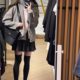 Summer versatile college style age-reducing small wool pleated short skirt large size sweet slim solid color skirt for women