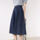 betu Baitu blue drooping denim skirt for women 2025 spring new high waist mid-length skirt A-line skirt
