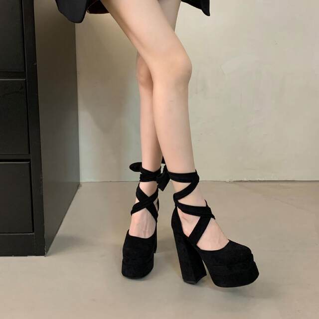 Sexy 15cm hatred sky high show shoes waterproof platform thick heel high heel shoes elegant thick Mary Zhen single shoes