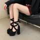Sexy 15cm hatred sky high show shoes waterproof platform thick heel high heel shoes elegant thick Mary Zhen single shoes