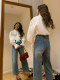 Removable bow French temperament white shirt women's puff sleeves ruffle high-end exquisite long-sleeved shirt