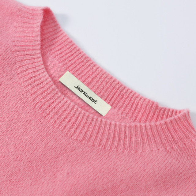 JW Jenvis women's long-sleeved sweater 2024 new winter solid color round neck base pullover ladies knitted sweater