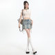 2024 European and American street style workwear pocket long tether slim short skirt versatile denim short skirt trendy (including lining)