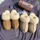 Women's fur slippers for outer wear, sheepskin and fur all-in-one toe-toe slippers, snow boots, platform slippers, lazy cotton shoes, winter
