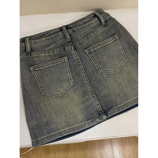 Retro denim short skirt small summer 2025 new high-waisted large size loose anti-balanced versatile trousers skirt
