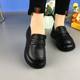 
Thick-soled shallow-mouthed loafers soft sole versatile commuter leather shoes for women 2025 summer new mother shoes VX160