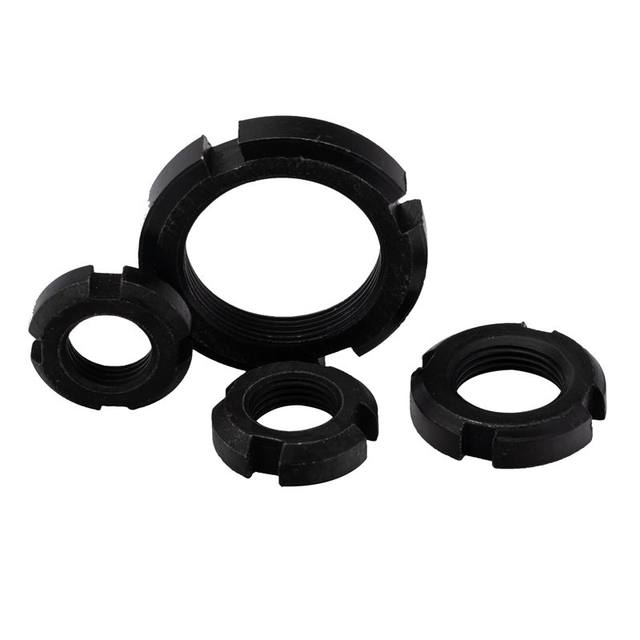 Round nut national standard lock nut slotted stop screw nut four slots and cap m10m12m16m20-m200