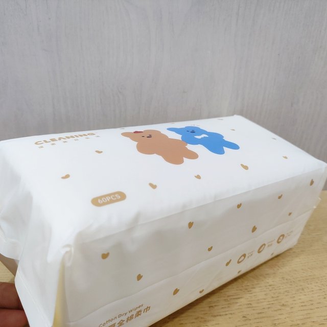 Genuine 60 pieces of Keling thickened cotton soft towel cleansing face towel with pearl pattern removable mother and baby hair-free and water-absorbent