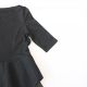 New spring and summer women's mid-sleeved T-shirt shirt with one-length collar pullover slim side zipper splicing irregular top F6S
