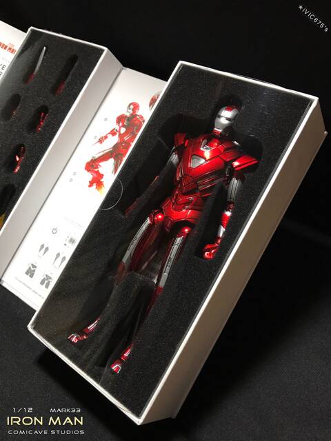 COMICAVE1/12 alloy Iron Man CS MK33 MK30 Centurion movable luminous ...