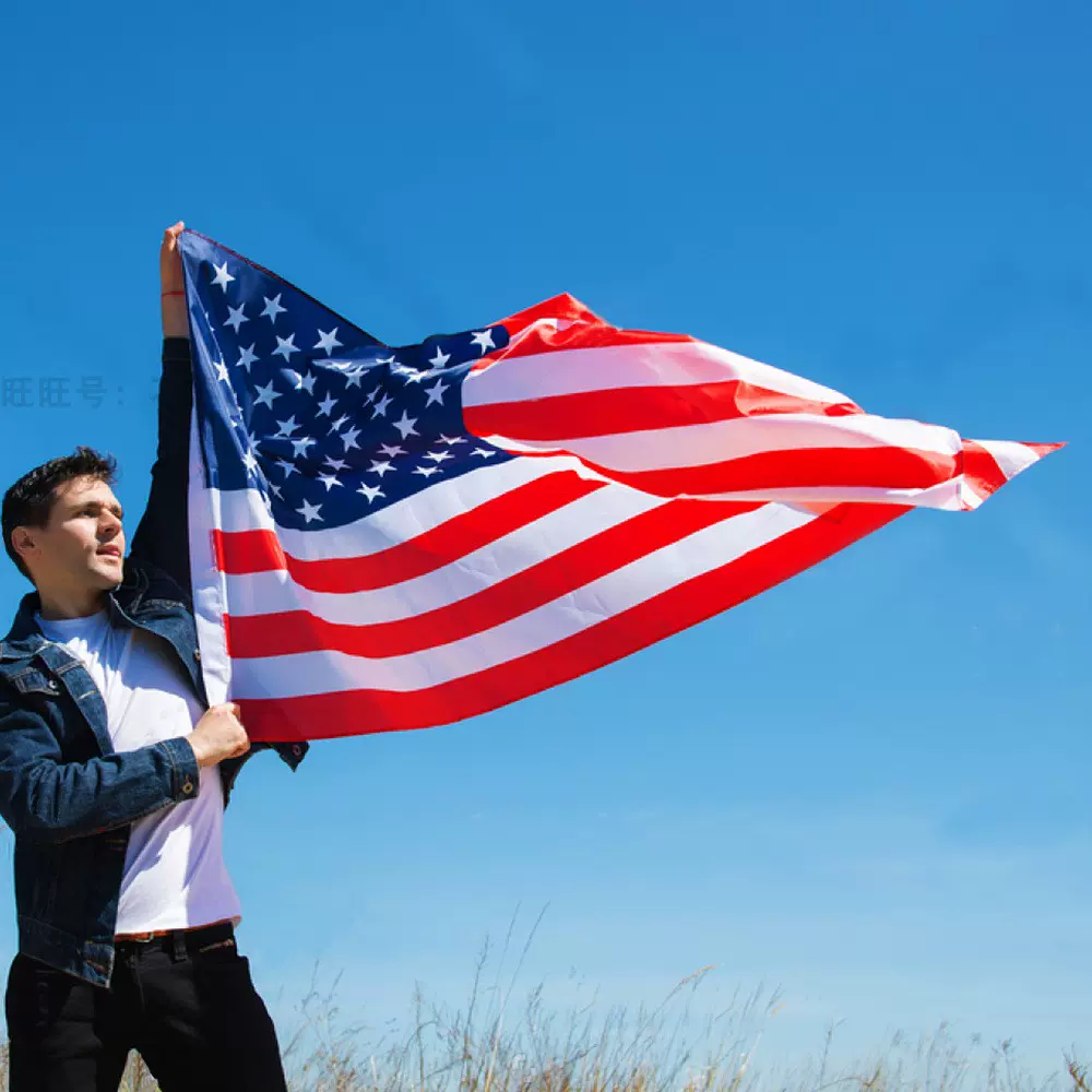 包邮90 150cm 3 5ft 美国国旗4号涤纶旗帜usa America Flag
