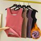 German velvetless vest female in autumn and winter, thick heating camisole, double -sided and hot cotton cotton, wearing bottom shirt