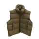 LULU classic simple stand collar warm white duck down casual loose oversize down vest for men and women