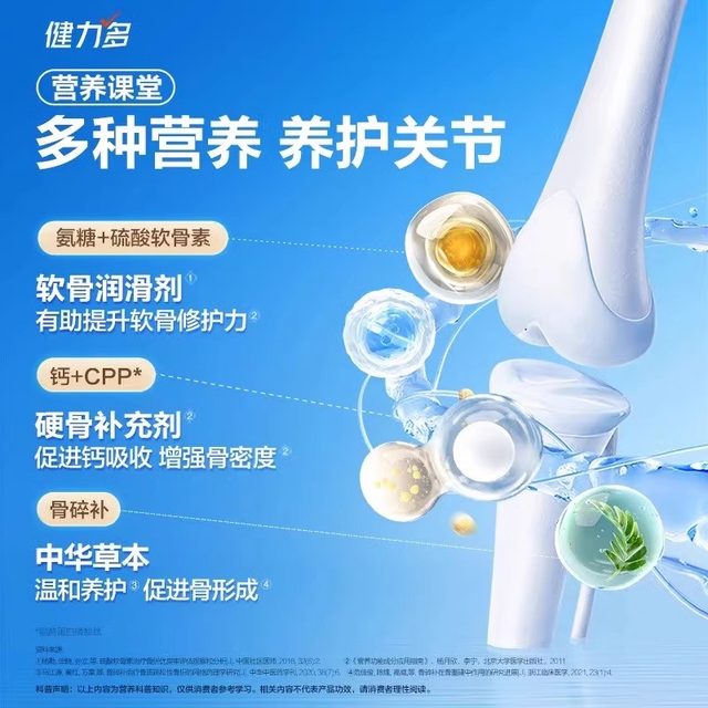 Tomson By-Health Red Glucosamine Chondroitin Calcium Tablets Calcium Supplement for Middle-aged and Elderly Sports to Protect Articular Cartilage Authentic