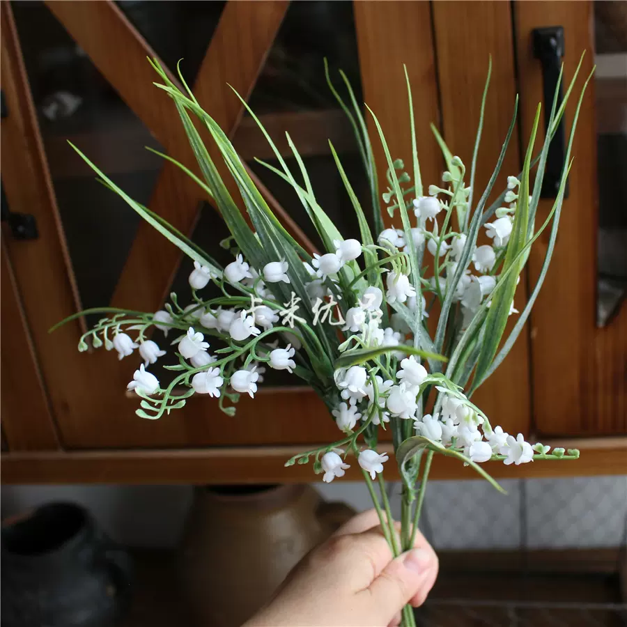 仿真鈴蘭風鈴草ins風假花綠植物仿真花婚慶手捧花