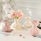 French niche Fenton ceramic vase ornaments Living room flower arrangement water-raising flowers home small fragrance style desktop decorations