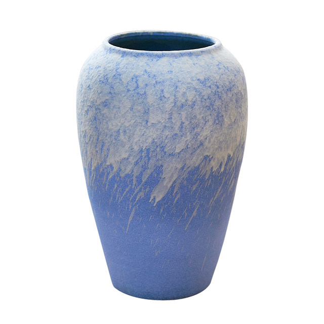 Jingdezhen new Chinese style Zen simple ceramic vase with flowers and dried flowers ornaments entrance home living room decorations