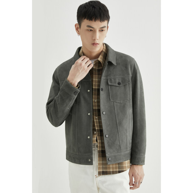 Suede Jacket Men's 2025 Casual Short Handsome Tops Spring and Autumn Workwear Men's Outerwear