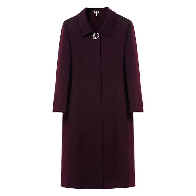 Kaizisha's middle -aged double -sided woolen coat female mothers pretend to be long and old autumn and winter hair coats
