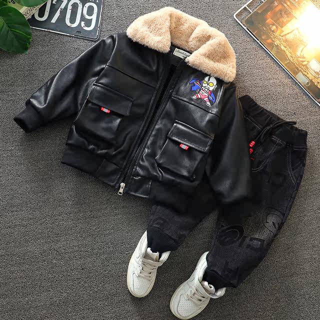 Boys Plus Fleece Sweater Autumn And Winter Clothes