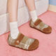 Masuism 2025 new Velcro Puff Shoes for Women's Summer Flat Shoes versatile original niche casual shoes
