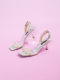 Saturday stiletto sandals for women summer new fashion pearl decorated open toe strap mid heel sandals for women