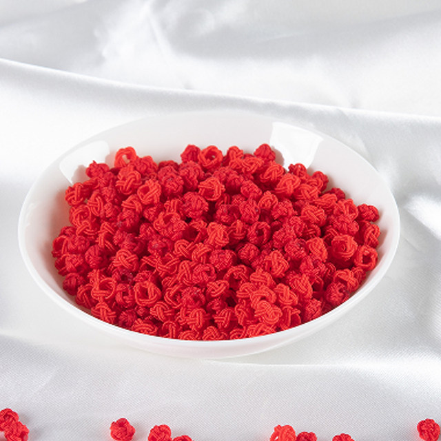 Red pineapple knot coil pineapple buckle flat knot diy braided bracelet necklace braided rope red rope accessories small accessories