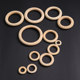 Wooden rings, wooden beads, circles, DIY handmade pendant, wooden log rings, solid wood hanging ring accessories