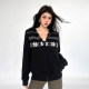 FUNOFF Fair Island Bath Style Black Zipper Hooded Sweater Jacket 2024 Winter Christmas Knitted Top for Women