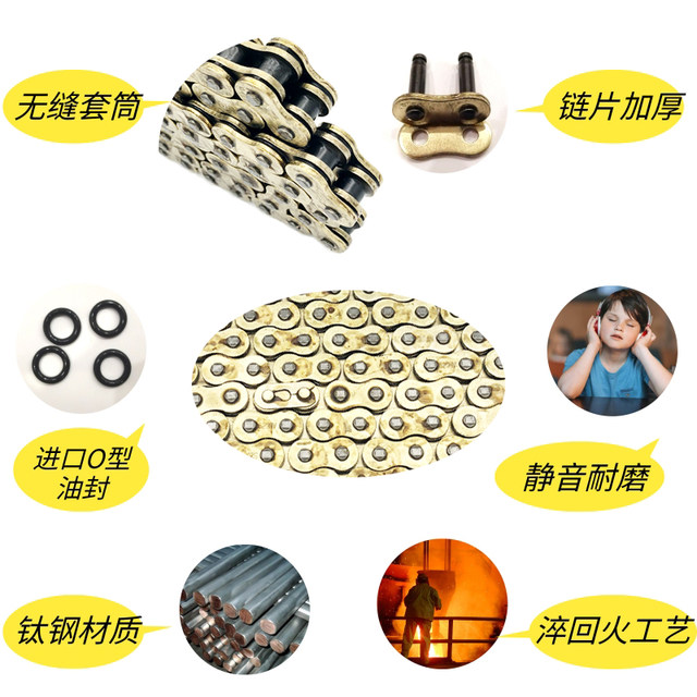 Suitable for Suzuki GW250 GSX250R DL250 chain plate size fly silent oil seal chain set chain