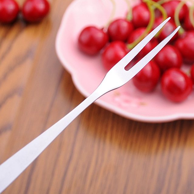 IModen 12-Piece 304 Stainless Steel Two-Prong Fruit Forks – Mini Dessert & Cake Forks Set - View #9