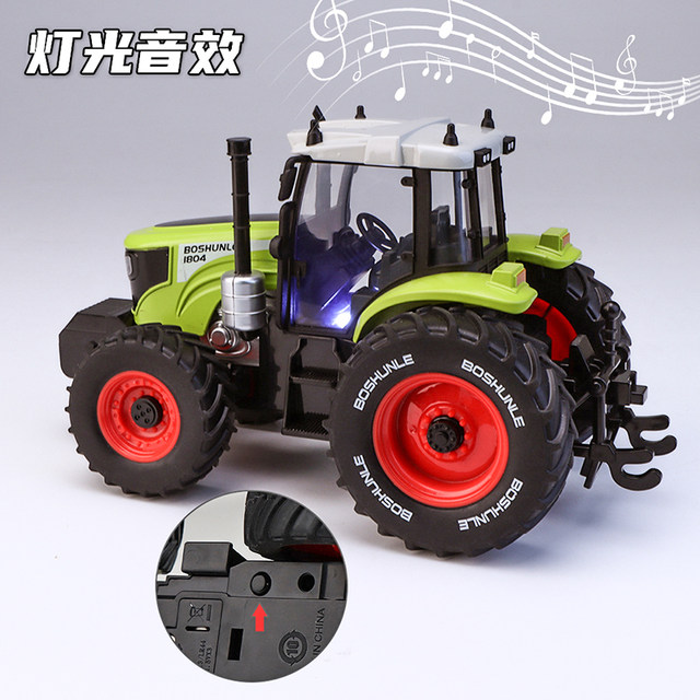 Tractor toy model children's alloy farmer car engineering transporter farm trailer farm truck car man