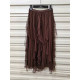 2025 Spring and Autumn New Irregular Ruffled Vulgar Fairy Skirt Mid-length High Waisted Gauze Skirt Long Skirt
