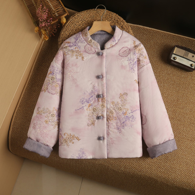 Young mother's clothing autumn and winter new light national style cotton clothing middle-aged and elderly women's clothing warm cotton jacket jacket new Chinese style cotton clothing