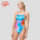 Speedo/speedo spaghetti straps sexy cross shoulder straps hot spring one-piece beautiful back slim fit women's racing swimsuit