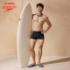 Speedo/speedo newly upgraded daily training professional anti-chlorine sunscreen men's knee-length boxer racing swimming trunks
