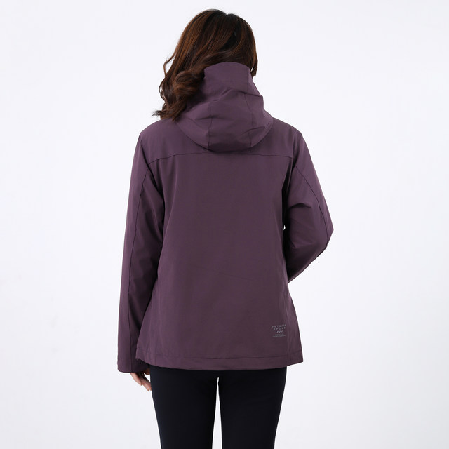 High-end mother's winter clothing three-in-one two-piece jacket jacket for women, warm and thickened velvet lining, removable windproof