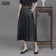Hucheng Gu Niang's new product silk mulberry silk pleated skirt fragrant cloud yarn large sway elastic waist woven versatile skirt