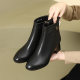 2023 large size fattened and widened women's boots 41-43 high heels women's new popular winter thick heel Martin boots
