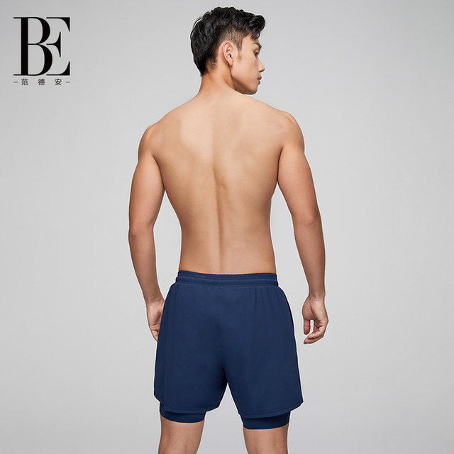 BE Fan De'an men's boxer swimming trunks sports beach pants water and land two-wear quick-drying breathable sunscreen beach pants new style