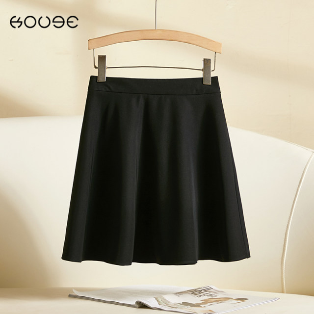 
Off-white short suit skirt for women 2025 new summer high-waisted a-line umbrella skirt big swaying small short skirt
