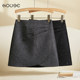 Black high-end sequin skirt for women 2024 autumn and winter new irregular symmetrical high-waisted small short skirt
