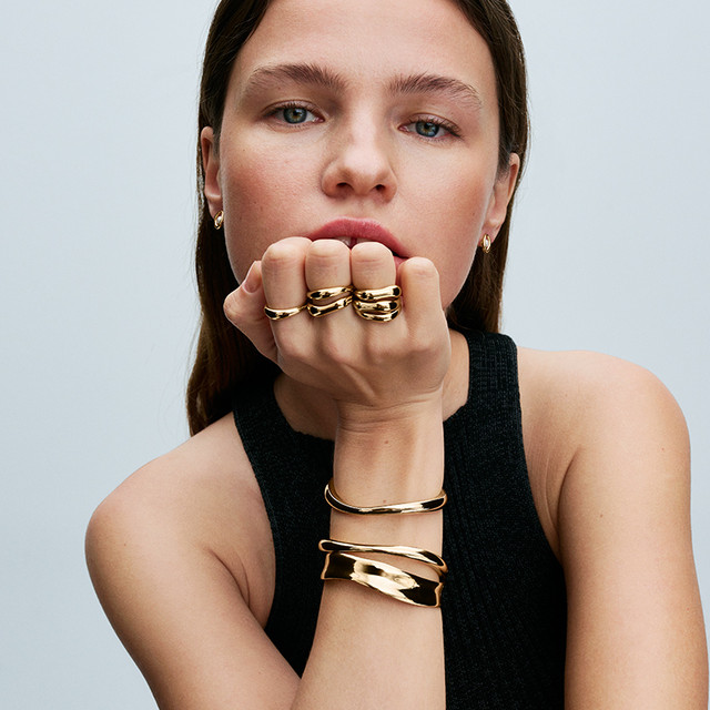 Pandora ESSENCE Nature Double Ring Two-in-One Design Gift